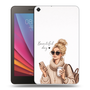 Силиконовый чехол на Huawei MediaPad T1 7.0 с принтом женский