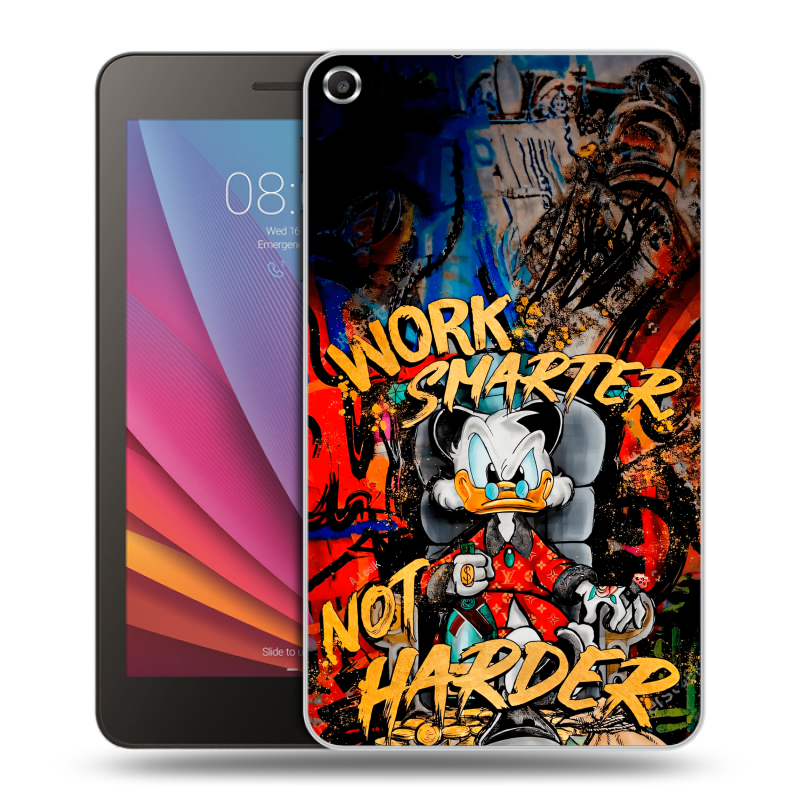 Силиконовый чехол на Huawei MediaPad T1 7.0 с принтом Дональд Дак Деньги Силиконовый чехол на Huawei MediaPad T1 7.0 с принтом Дональд Дак Деньги