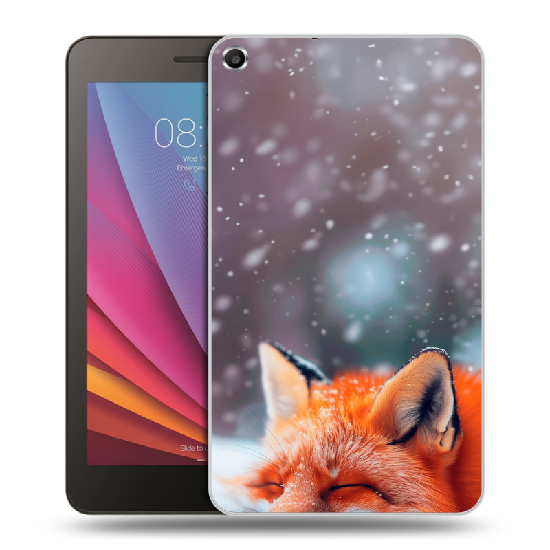 Силиконовый чехол на Huawei MediaPad T1 7.0 с принтом лиса Силиконовый чехол на Huawei MediaPad T1 7.0 с принтом лиса