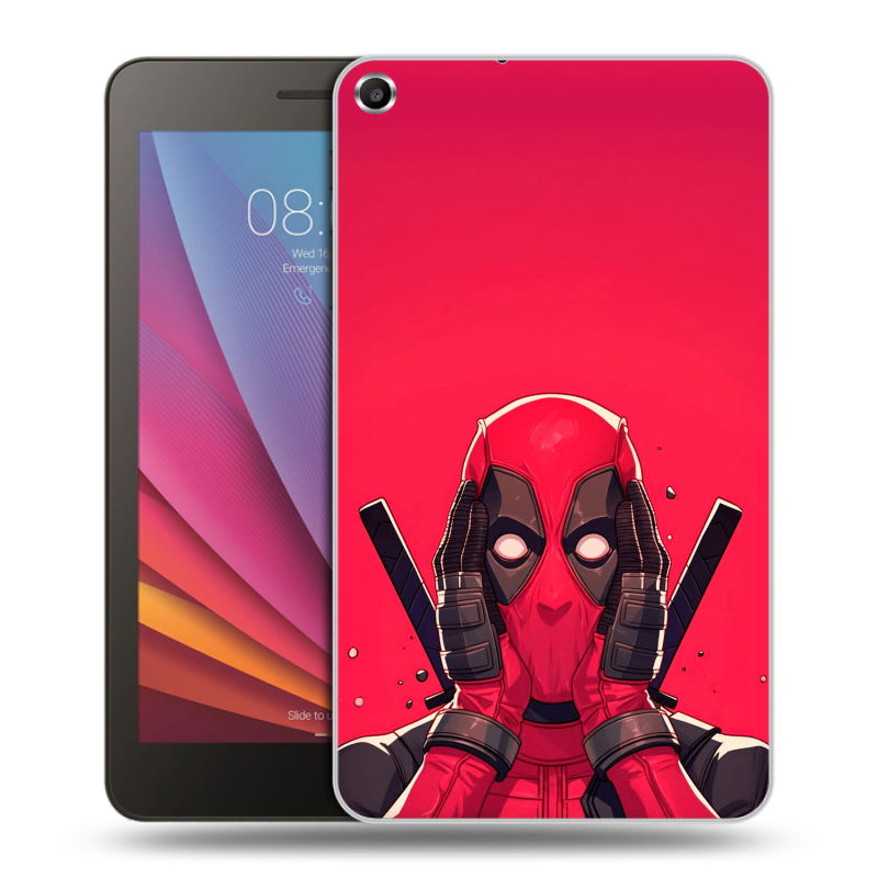 Силиконовый чехол на Huawei MediaPad T1 7.0 с принтом Дедпул Deadpool Силиконовый чехол на Huawei MediaPad T1 7.0 с принтом Дедпул Deadpool