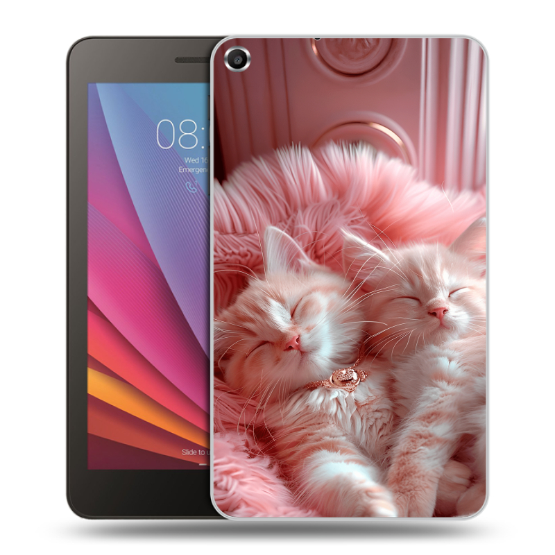 Силиконовый чехол на Huawei MediaPad T1 7.0 с принтом котята котики Силиконовый чехол на Huawei MediaPad T1 7.0 с принтом котята котики