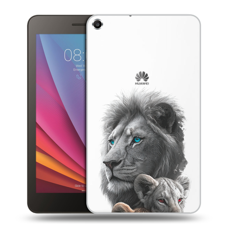 Силиконовый чехол на Huawei MediaPad T1 7.0 с принтом Львы Силиконовый чехол на Huawei MediaPad T1 7.0 с принтом Львы