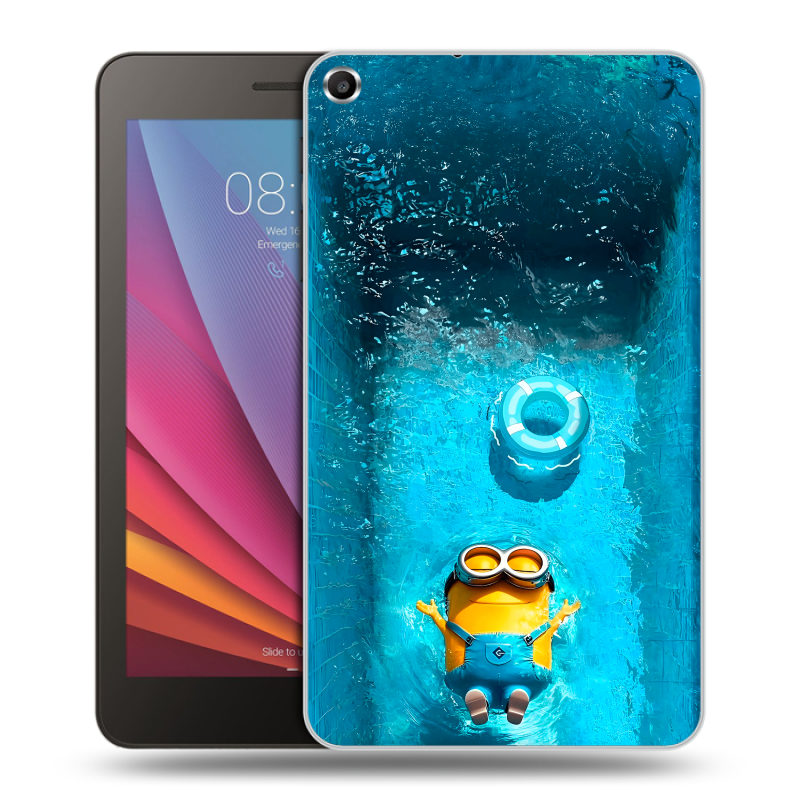 Силиконовый чехол на планшета Huawei MediaPad T1 7.0 с принтом Миньоны Силиконовый чехол на планшета Huawei MediaPad T1 7.0 с принтом Миньоны