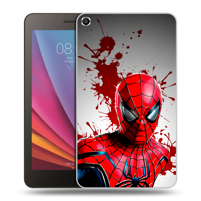 Силиконовый чехол на Huawei MediaPad T1 7.0 с принтом Spiderman Человек паук Силиконовый чехол на Huawei MediaPad T1 7.0 с принтом Spiderman Человек паук