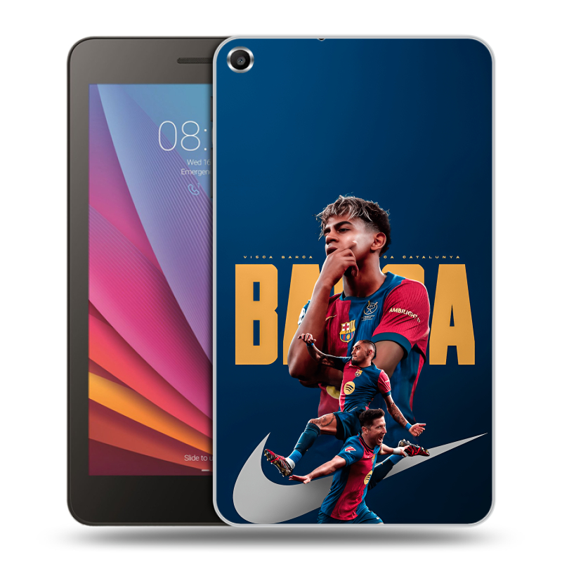 Силиконовый чехол на Huawei MediaPad T1 7.0 с принтом Барселона Barca Yamal Силиконовый чехол на Huawei MediaPad T1 7.0 с принтом Барселона Barca Yamal