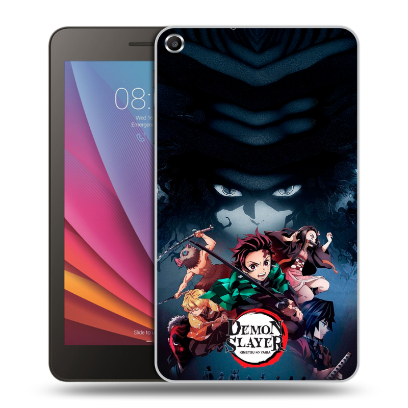 Силиконовый чехол на Huawei MediaPad T1 7.0 с принтом Demon Slayer Клинок рассекающий демонов Силиконовый чехол на Huawei MediaPad T1 7.0 с принтом Demon Slayer Клинок рассекающий демонов