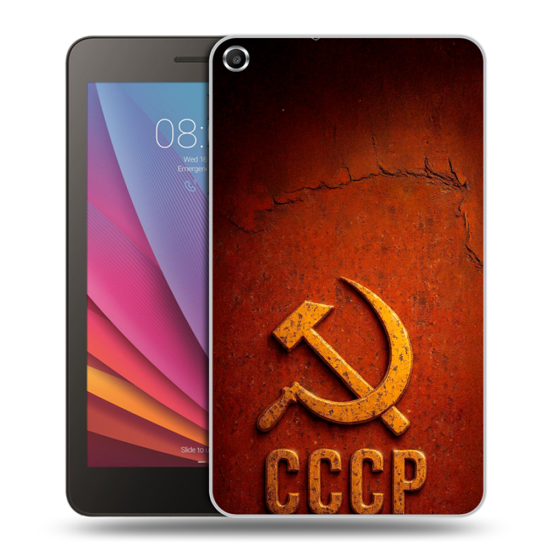 Силиконовый чехол на Huawei MediaPad T1 7.0 с принтом Флаг Герб СССР Силиконовый чехол на Huawei MediaPad T1 7.0 с принтом Флаг Герб СССР