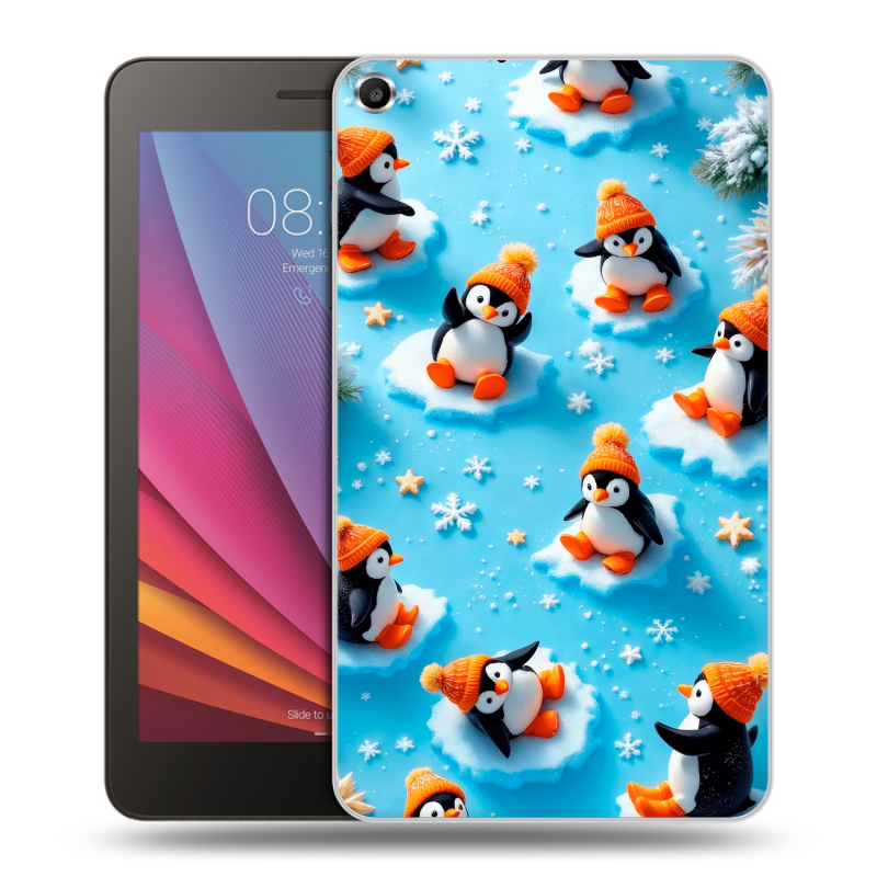 Силиконовый чехол на Huawei MediaPad T1 7.0 с принтом Новый год Силиконовый чехол на Huawei MediaPad T1 7.0 с принтом Новый год