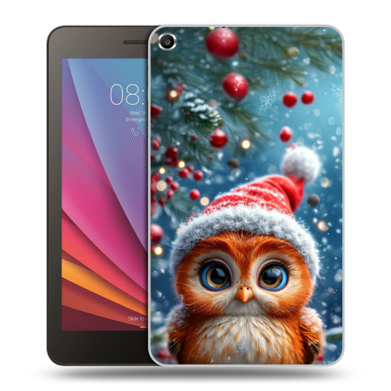 Силиконовый чехол на Huawei MediaPad T1 7.0 с принтом Новый год Силиконовый чехол на Huawei MediaPad T1 7.0 с принтом Новый год