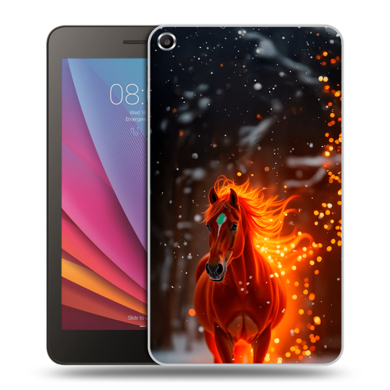 Силиконовый чехол на Huawei MediaPad T1 7.0 с принтом Новый год Силиконовый чехол на Huawei MediaPad T1 7.0 с принтом Новый год