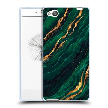 Силиконовый чехол на ZTE Nubia Z9 Mini с принтом Мрамор зеленое золото Силиконовый чехол на ZTE Nubia Z9 Mini с принтом Мрамор зеленое золото