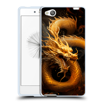 Силиконовый чехол на ZTE Nubia Z9 Mini с принтом Золотой дракон Силиконовый чехол на ZTE Nubia Z9 Mini с принтом Золотой дракон