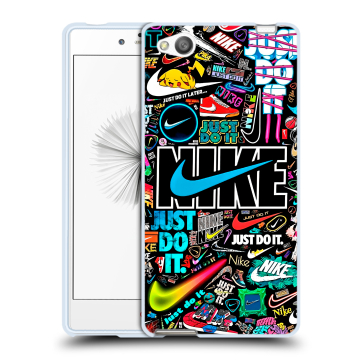 Силиконовый чехол на ZTE Nubia Z9 Mini с принтом найк nike черный Силиконовый чехол на ZTE Nubia Z9 Mini с принтом найк nike черный