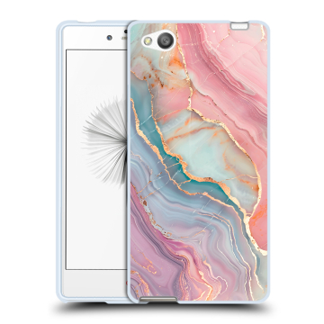 Силиконовый чехол на ZTE Nubia Z9 Mini с принтом розовый мрамор