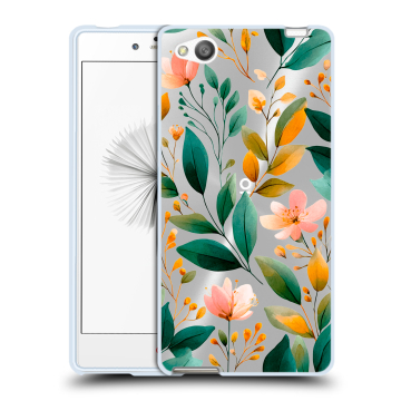 Силиконовый чехол на ZTE Nubia Z9 Mini с принтом Цветы паттерн