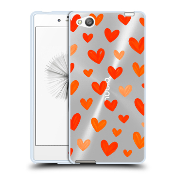 Силиконовый чехол на ZTE Nubia Z9 Mini с принтом Сердечки