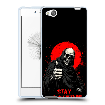 Силиконовый чехол на ZTE Nubia Z9 Mini с принтом смешной скелет