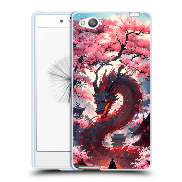 Силиконовый чехол на ZTE Nubia Z9 Mini с принтом Дракон Японский