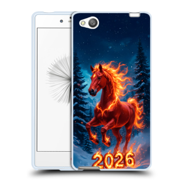 Силиконовый чехол на ZTE Nubia Z9 Mini с принтом Новый год коня