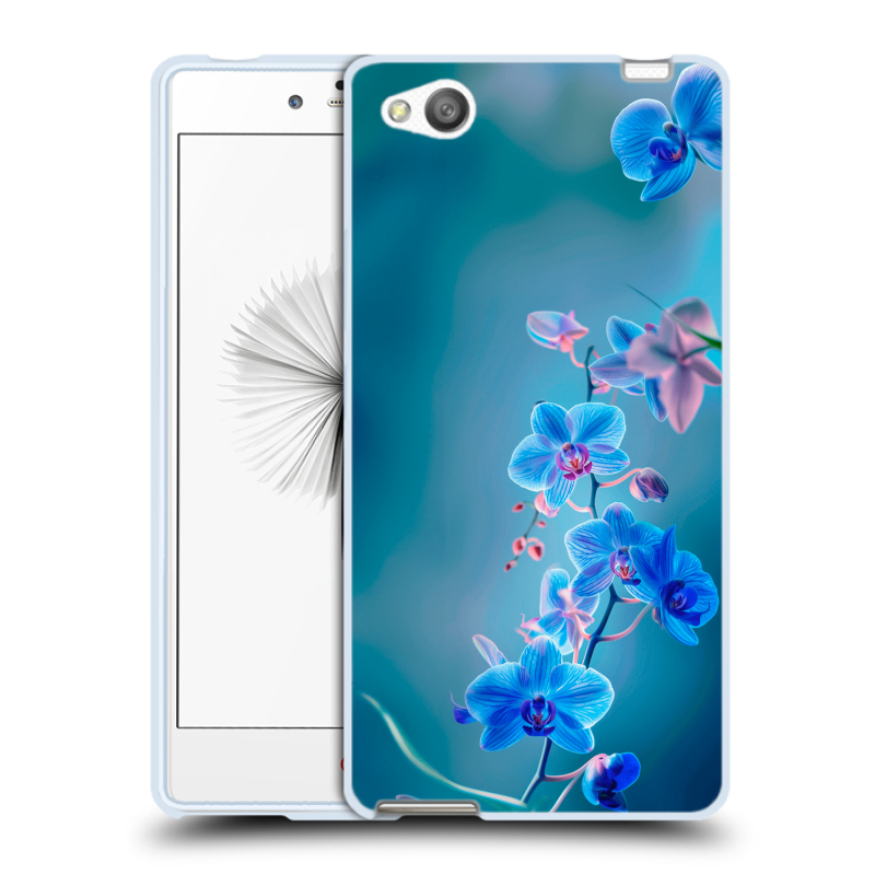Силиконовый чехол на ZTE Nubia Z9 Mini с принтом Голубые цветы Силиконовый чехол на ZTE Nubia Z9 Mini с принтом Голубые цветы