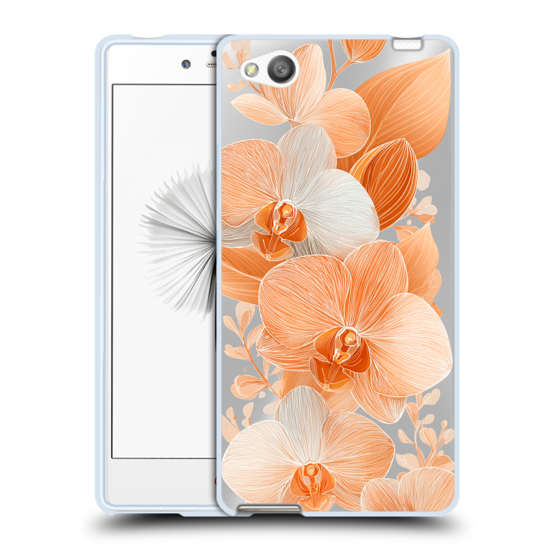 Пластиковый чехол на ZTE Nubia Z9 Mini с принтом Бежевые цветы Пластиковый чехол на ZTE Nubia Z9 Mini с принтом Бежевые цветы