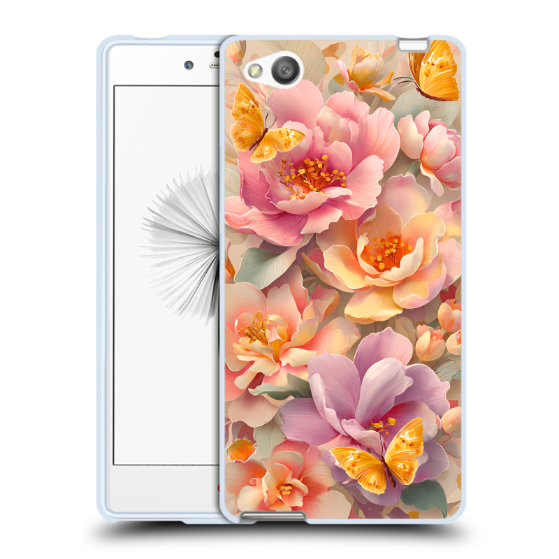 Пластиковый чехол на ZTE Nubia Z9 Mini с принтом Цветы и бабочки Пластиковый чехол на ZTE Nubia Z9 Mini с принтом Цветы и бабочки