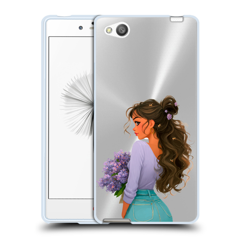 Силиконовый чехол на ZTE Nubia Z9 Mini с принтом девушка цветы Силиконовый чехол на ZTE Nubia Z9 Mini с принтом девушка цветы
