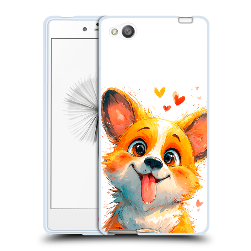 Пластиковый чехол на ZTE Nubia Z9 Mini с принтом корги Пластиковый чехол на ZTE Nubia Z9 Mini с принтом корги