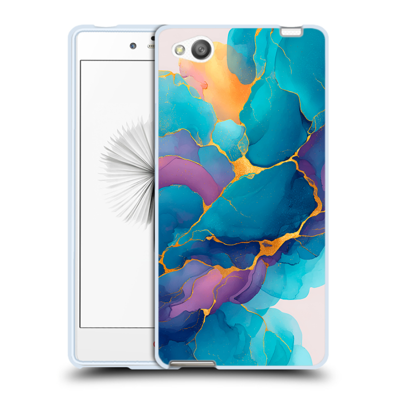 Силиконовый чехол на ZTE Nubia Z9 Mini с принтом Мрамор блестки Силиконовый чехол на ZTE Nubia Z9 Mini с принтом Мрамор блестки
