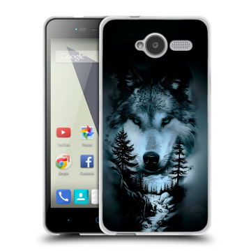 Силиконовый чехол на ZTE Blade L3 с принтом Лесной волк