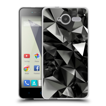 Силиконовый чехол на ZTE Blade L3 с принтом Черные кристаллы