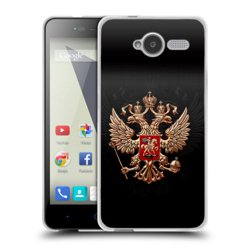 Силиконовый чехол на ZTE Blade L3 с принтом Герб России