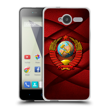 Силиконовый чехол на ZTE Blade L3 с принтом Герб СССР