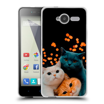 Силиконовый чехол на ZTE Blade L3 с принтом Кошки