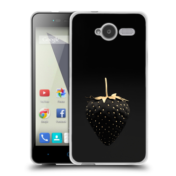 Силиконовый чехол на ZTE Blade L3 с принтом Черная клубника