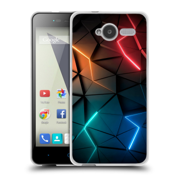 Силиконовый чехол на ZTE Blade L3 с принтом Абстракция неон