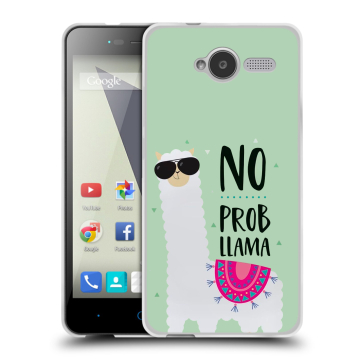 Силиконовый чехол на ZTE Blade L3 с принтом Лама
