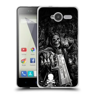 Силиконовый чехол на ZTE Blade L3 с принтом Скелет