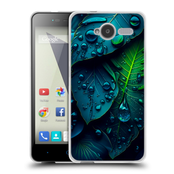 Силиконовый чехол на ZTE Blade L3 с принтом Листья Силиконовый чехол на ZTE Blade L3 с принтом Листья