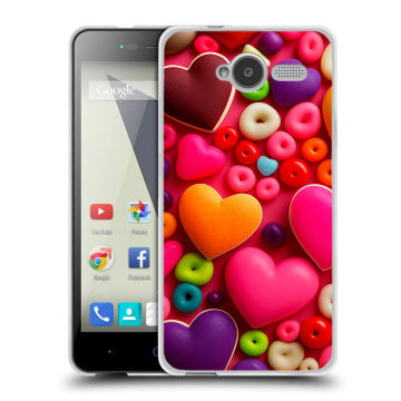 Силиконовый чехол на ZTE Blade L3 с принтом Сердечки