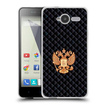 Силиконовый чехол на ZTE Blade L3 с принтом Герб России принт