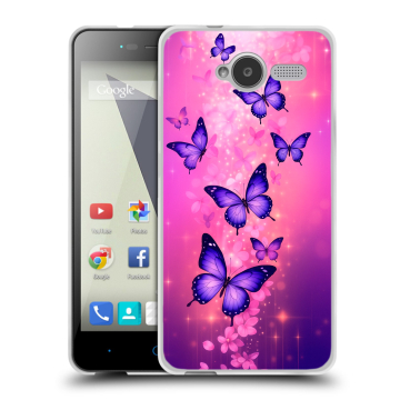 Силиконовый чехол на ZTE Blade L3 с принтом Бабочки Силиконовый чехол на ZTE Blade L3 с принтом Бабочки