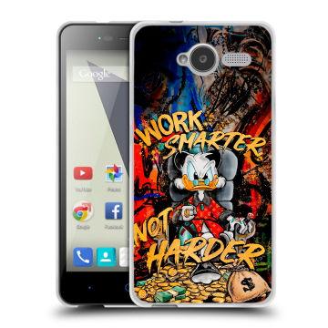 Силиконовый чехол на ZTE Blade L3 с принтом Дональд Дак Деньги