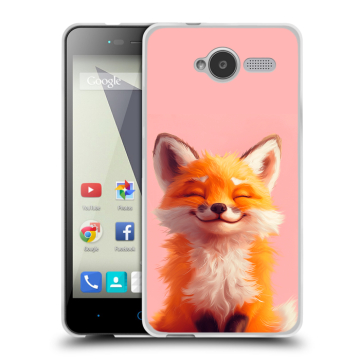 Силиконовый чехол на ZTE Blade L3 с принтом милая лиса Силиконовый чехол на ZTE Blade L3 с принтом милая лиса
