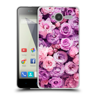 Силиконовый чехол на ZTE Blade L3 с принтом лавандовые розы