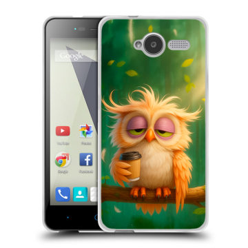 Силиконовый чехол на ZTE Blade L3 с принтом сова