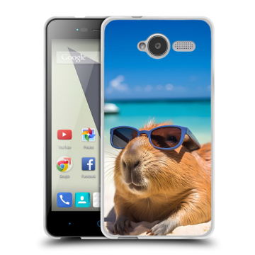 Силиконовый чехол на ZTE Blade L3 с принтом Капибара