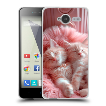 Силиконовый чехол на ZTE Blade L3 с принтом котята котики Силиконовый чехол на ZTE Blade L3 с принтом котята котики