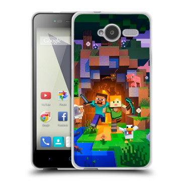 Силиконовый чехол на ZTE Blade L3 с принтом Майнкрафт Minecraft Силиконовый чехол на ZTE Blade L3 с принтом Майнкрафт Minecraft