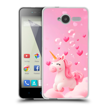 Силиконовый чехол на ZTE Blade L3 с принтом Единорог